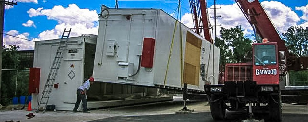 Duplex Storage Building with fire extinguisher, exhaust ventilation and alarm system