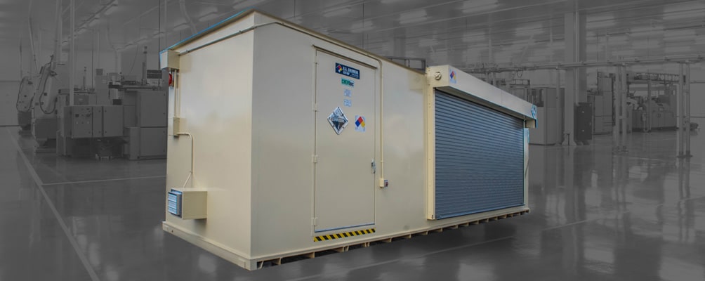 Lithium battery storage building