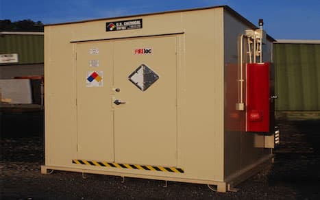 Flammable liquid storage container for military