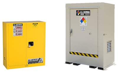 Chemical storage cabinets v chemical storage lockers