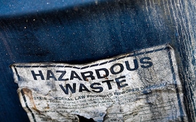 Hazardous waste sign