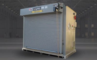 Fire rated chemical storage container