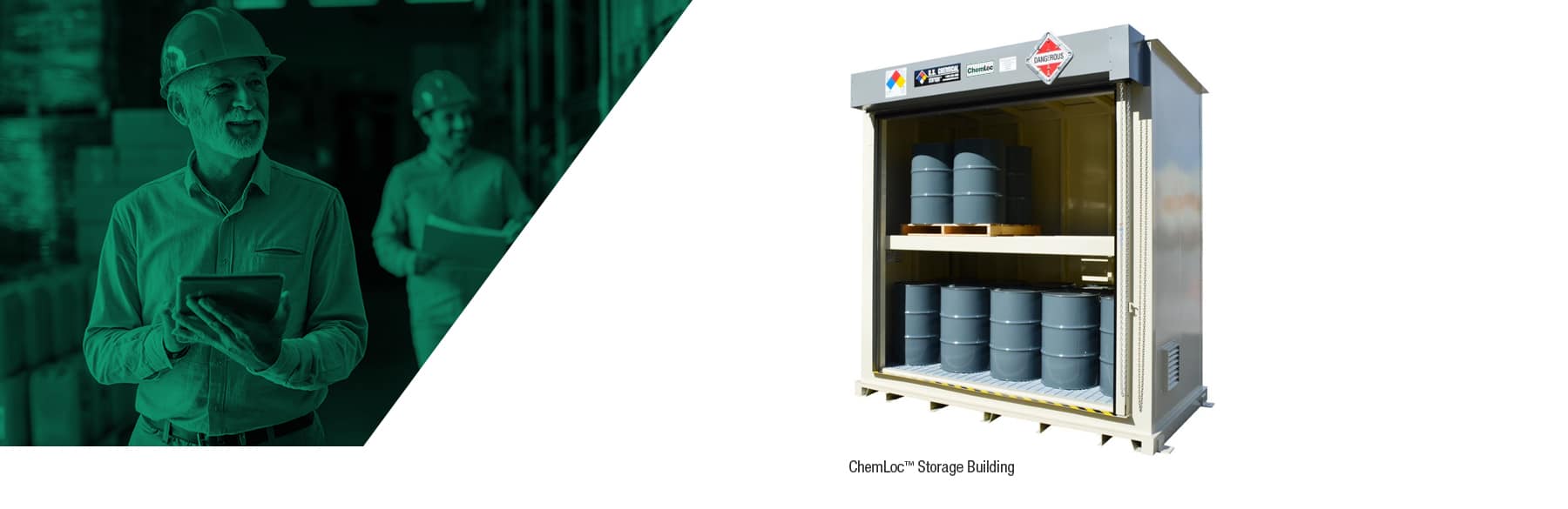 CHEMloc hazardous chemical storage buildings from U.S. Chemical storage provide unparalleled protection for all non fire-rated chemical storage needs.