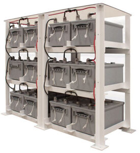 Lithium Ion Batteries Stored on Shelves