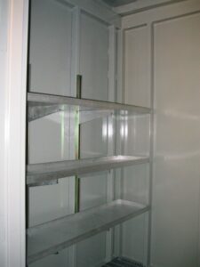 Galvanized Containment Shelves inside a US Chemicals Storage Building