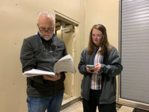 U.S. Chemical Storage Operation Manager, Jerry Blevins, reviewing details with a customer