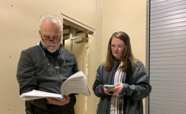 U.S. Chemical Storage Operation Manager, Jerry Blevins, reviewing details with a customer
