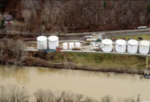 Aerial photo of Elk River Chemical Spill 2014