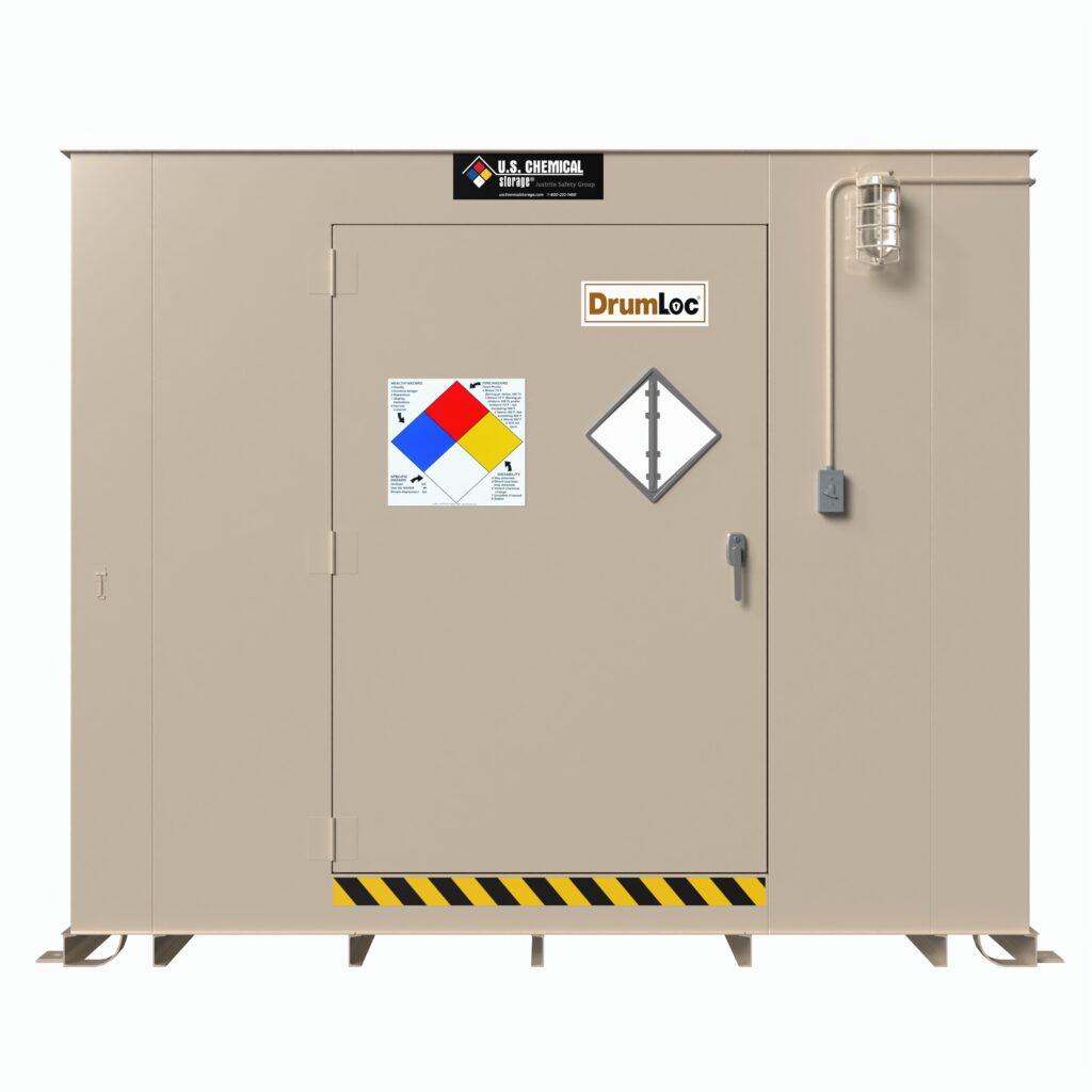 US Chemical Storage front view Fast Lane Pre-Engineered Chemical Building FastLane DL 1008
