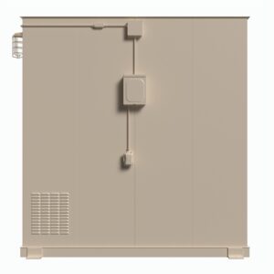 US Chemical Storage DrumLoc small Fast Lane building for agricultural and pool chemicals right side view