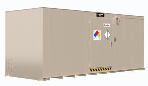 DrumLoc mid-sized building for agrichemical storage, turf management, and municipalities